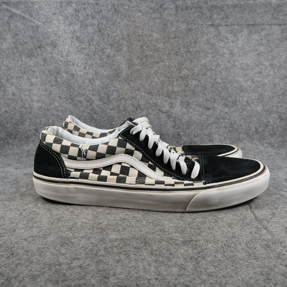 Vans Shoes Mens 13 Old Skool Sneaker Checkerboard Black White Skate Casual Suede